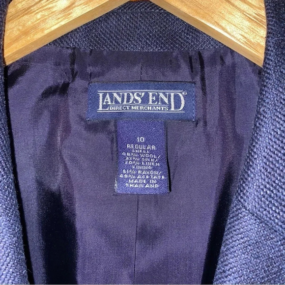 LAND’S END WOOL BLEND blazer Size 10 R - Picture 3 of 7